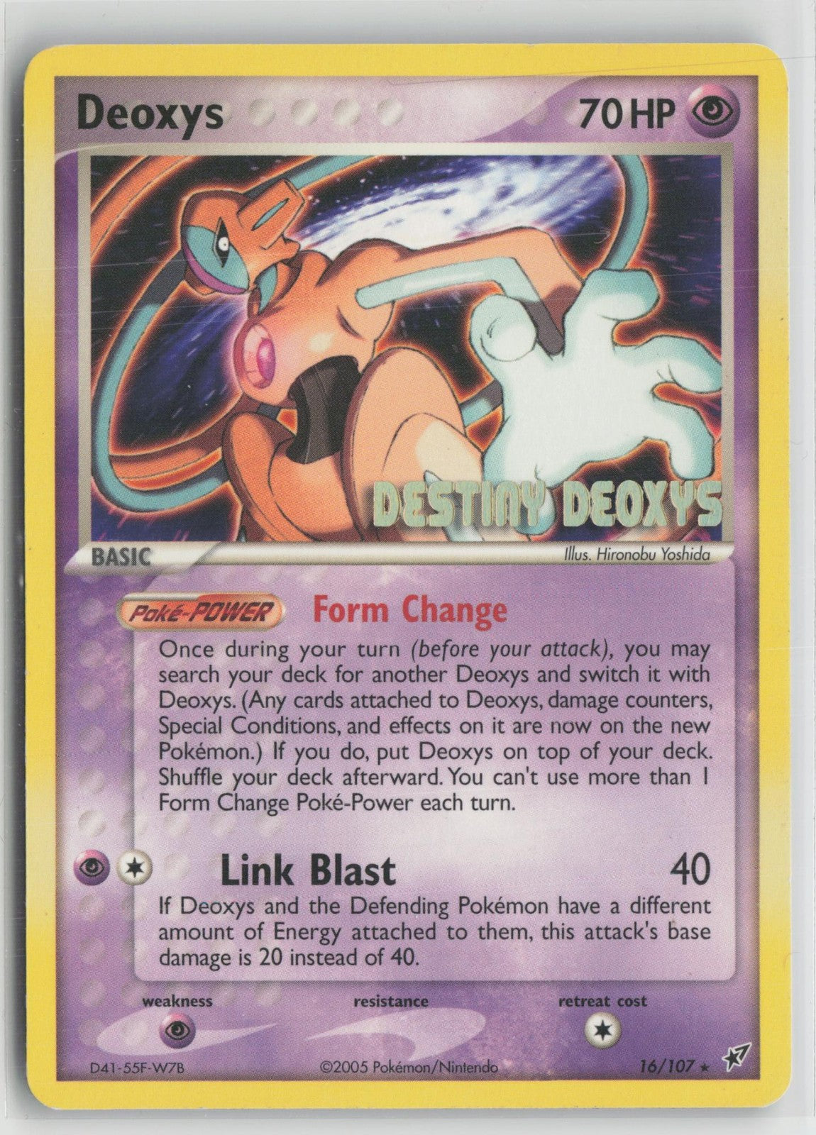 Deoxys (Normal Forme) 016/107 Reverse Holo Stamp Pokemon MP