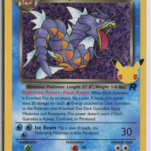 Dark Gyarados 82/82 Celebrations: Classic Collection Pokemon NM0