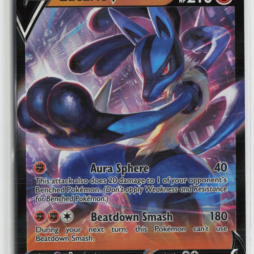 Lucario V 027/073 Holo V Rare Champion's Path Pokemon NM0