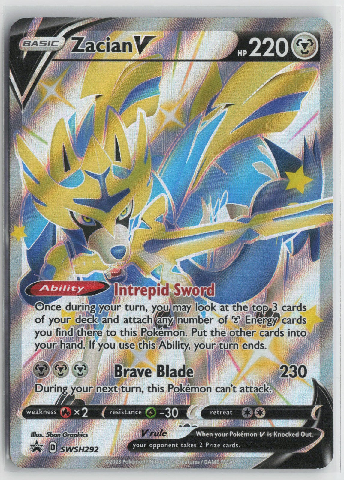 Zacian V (Shiny) Promo SWSH: Sword & Shield Promo Cards SWSH292 NM