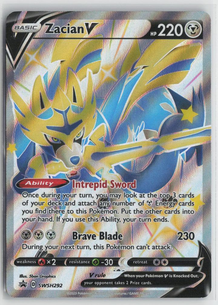 Zacian V (Shiny) Promo SWSH: Sword & Shield Promo Cards SWSH292 NM0
