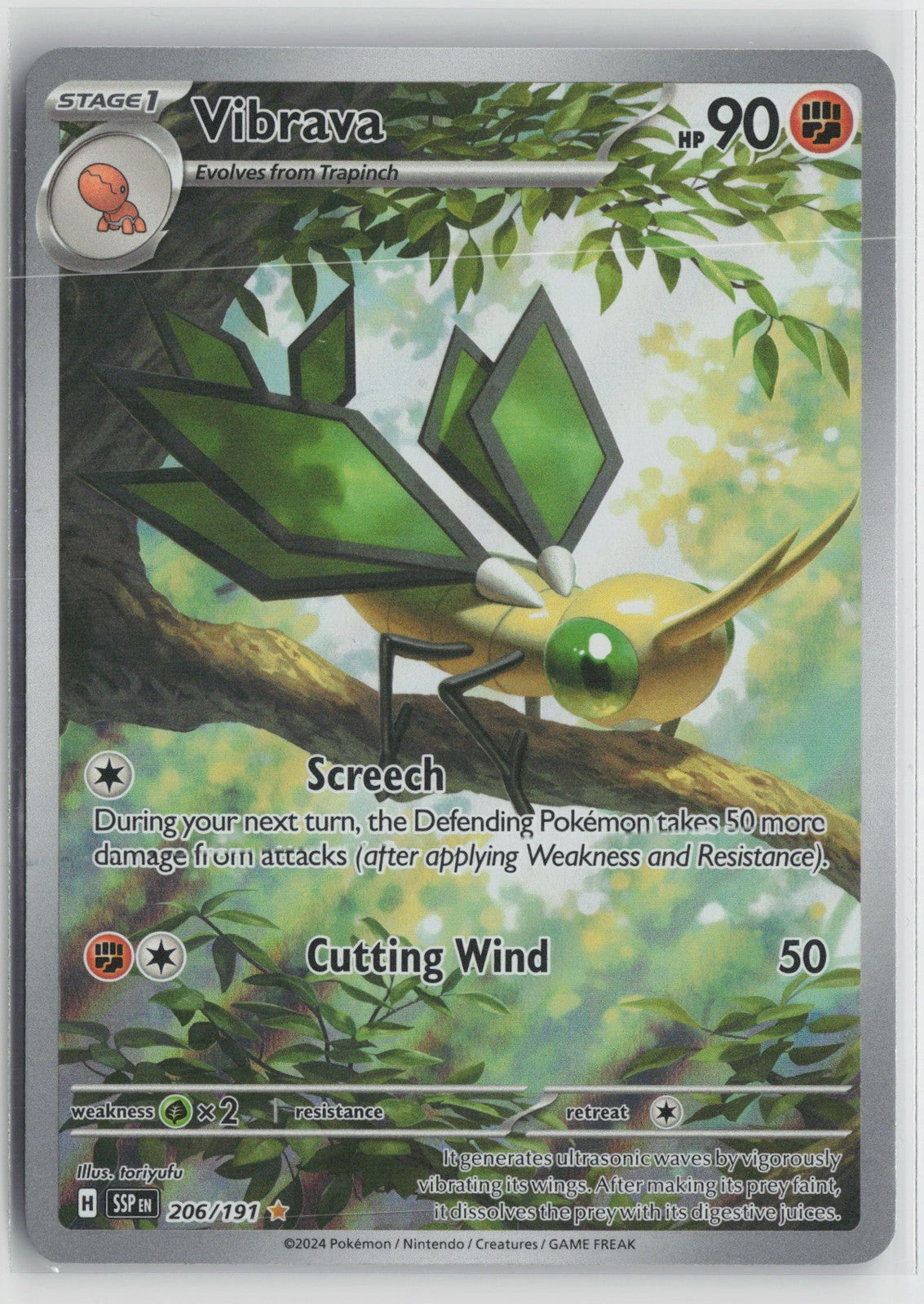 Vibrava Illustration Rare SV08: Surging Sparks 206/191 NM