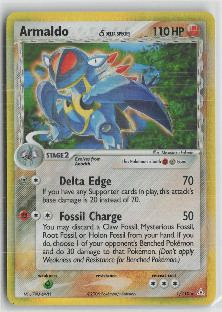 Armaldo 1/110 Reverse Holo Rare Holon Phantoms Pokemon NM0