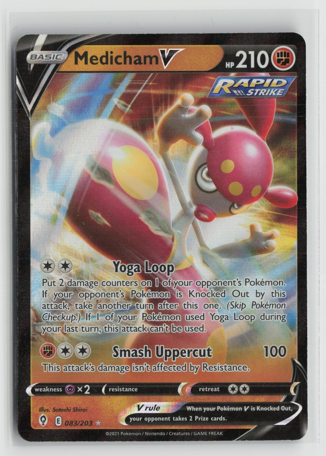 Medicham V 083/203 Holo V Rare Evolving Skies Pokemon NM