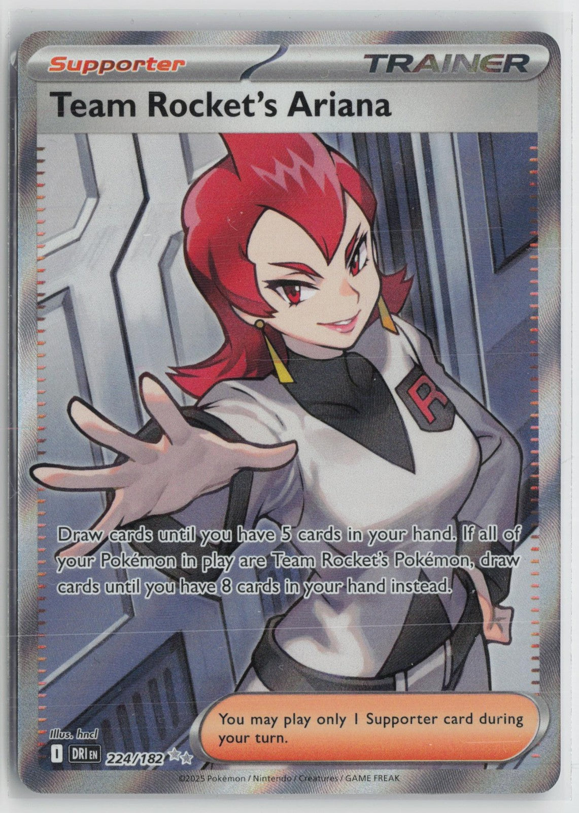 Team Rocket's Ariana 224/182 Ultra Rare Destined Rivals Pokemon NM