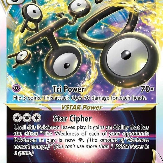 Unown VSTAR 066/195 Silver Tempest SIT Holo Rare VSTAR mint 066 Pokemon