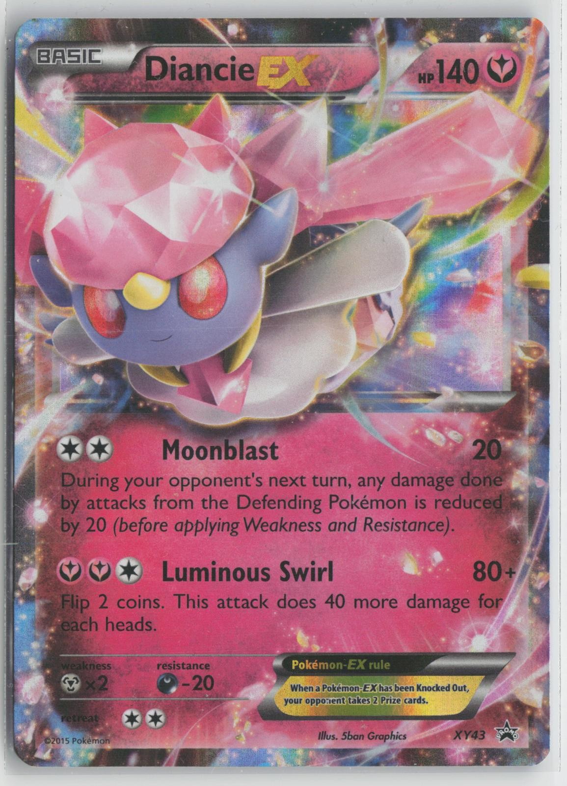Diancie EX XY43 Holo Promo XY Promo Pokemon NM