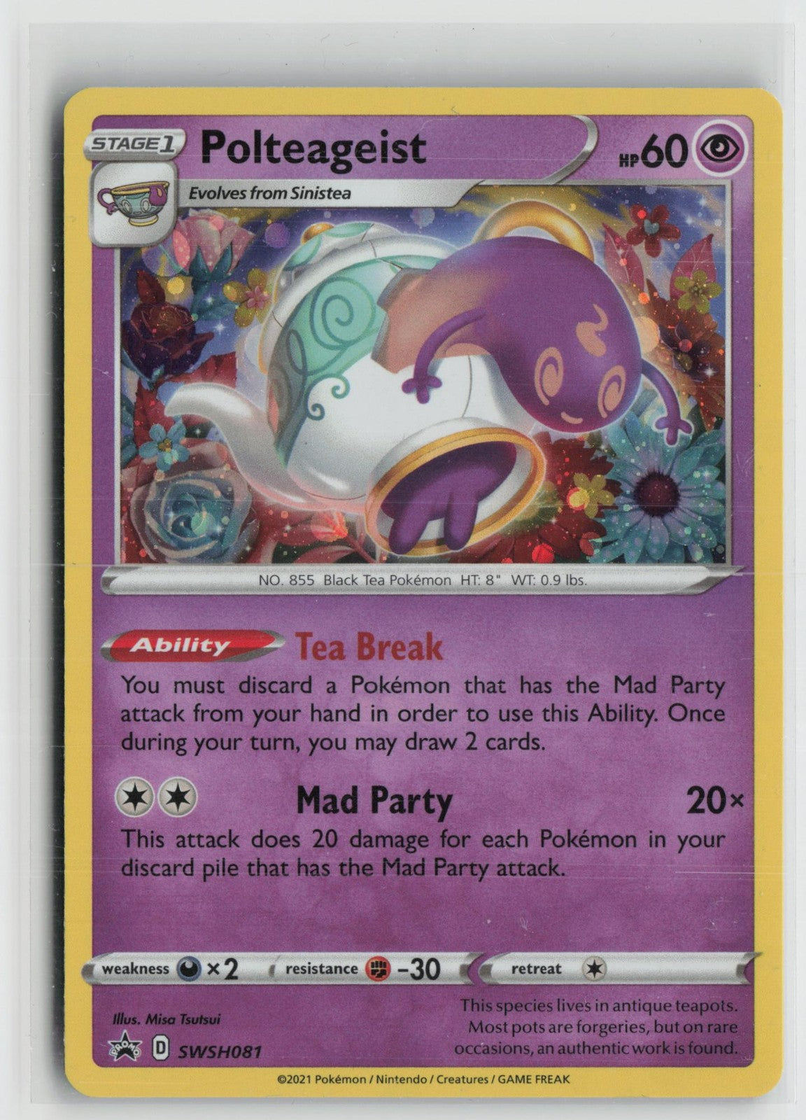 Polteageist SWSH081 Holo Promo Sword & Shield Promo Pokemon NM