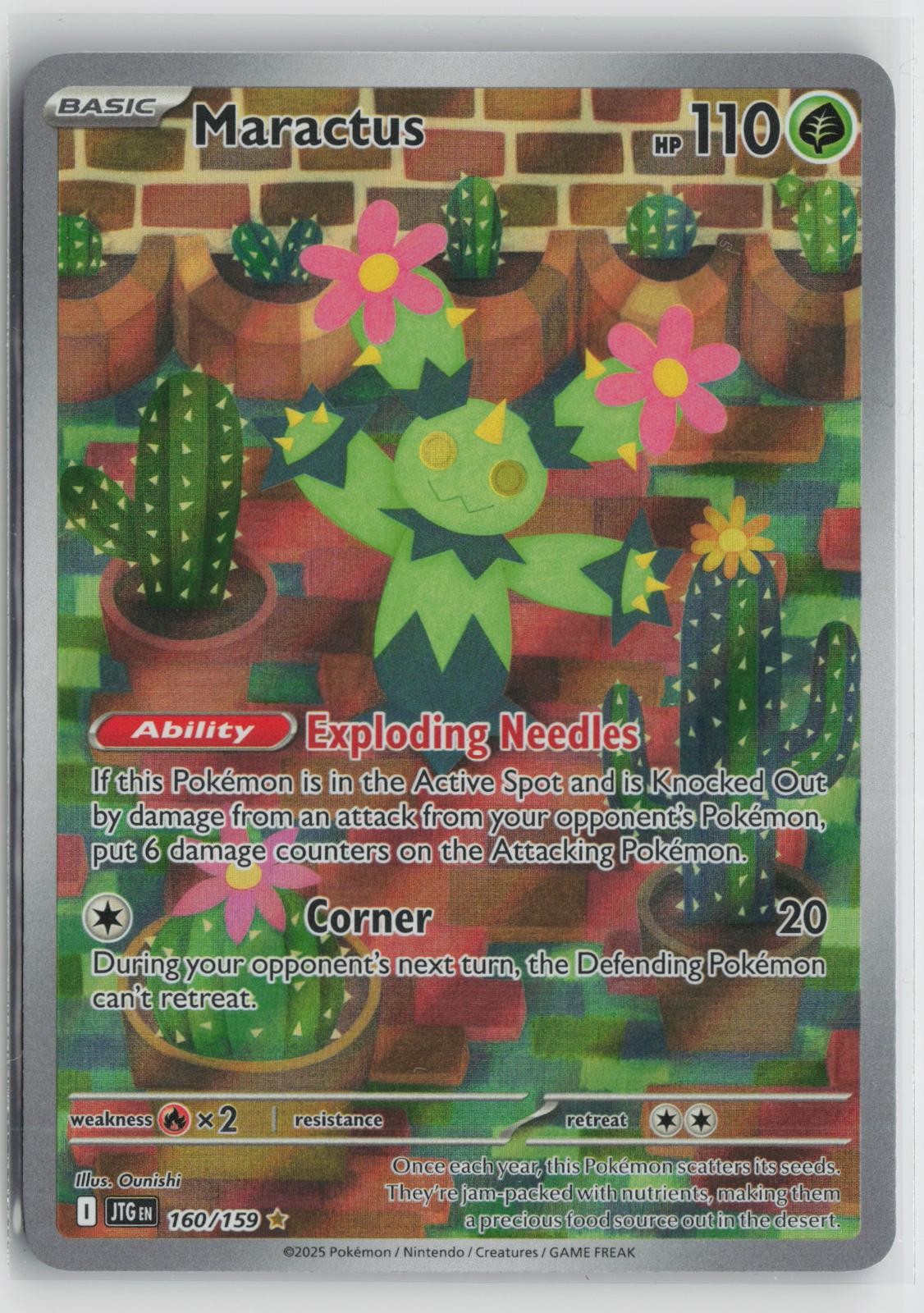 Maractus 160/159 Illustration Rare Journey Together Pokemon NM
