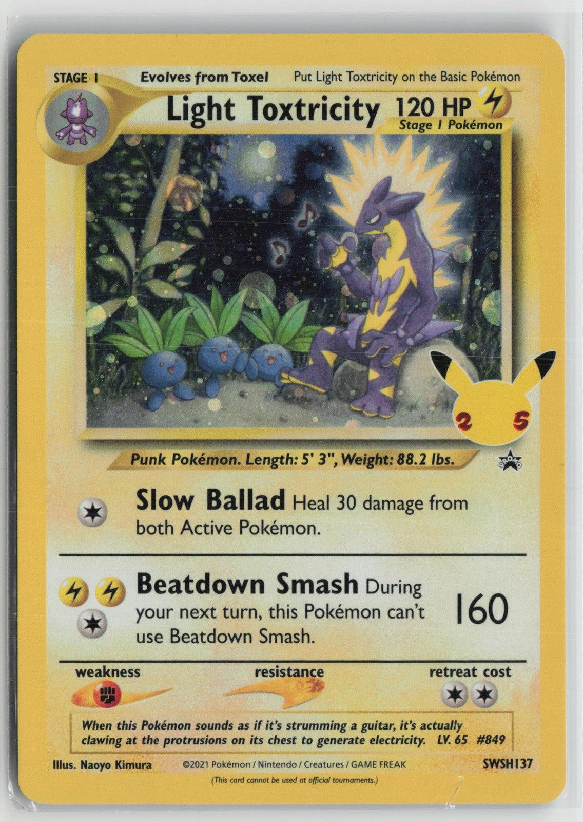 Light Toxtricity SWSH137 Holo Promo Sword & Shield Promo Pokemon NM