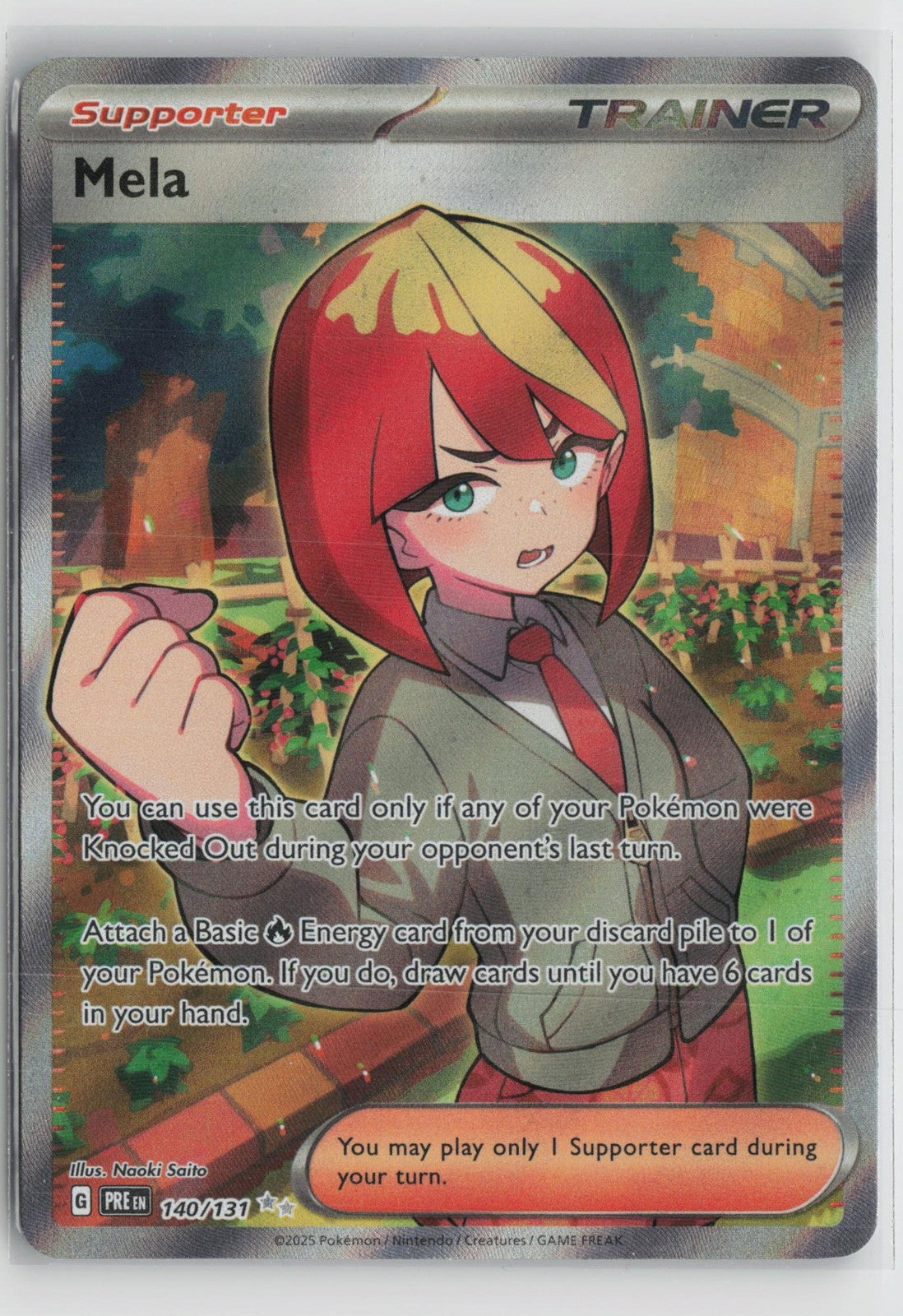 Mela 140/131 Holo Ultra Rare SV: Prismatic Evolutions Pokemon NM