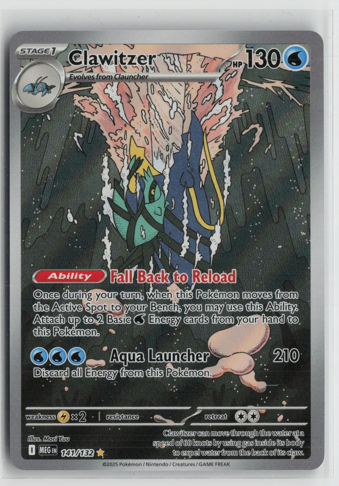 Clawitzer 141/132 Illustration Rare Mega Evolution Pokemon NM