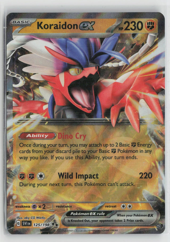 Koraidon ex 125/198 Double Rare Scarlet & Violet Pokemon NM0