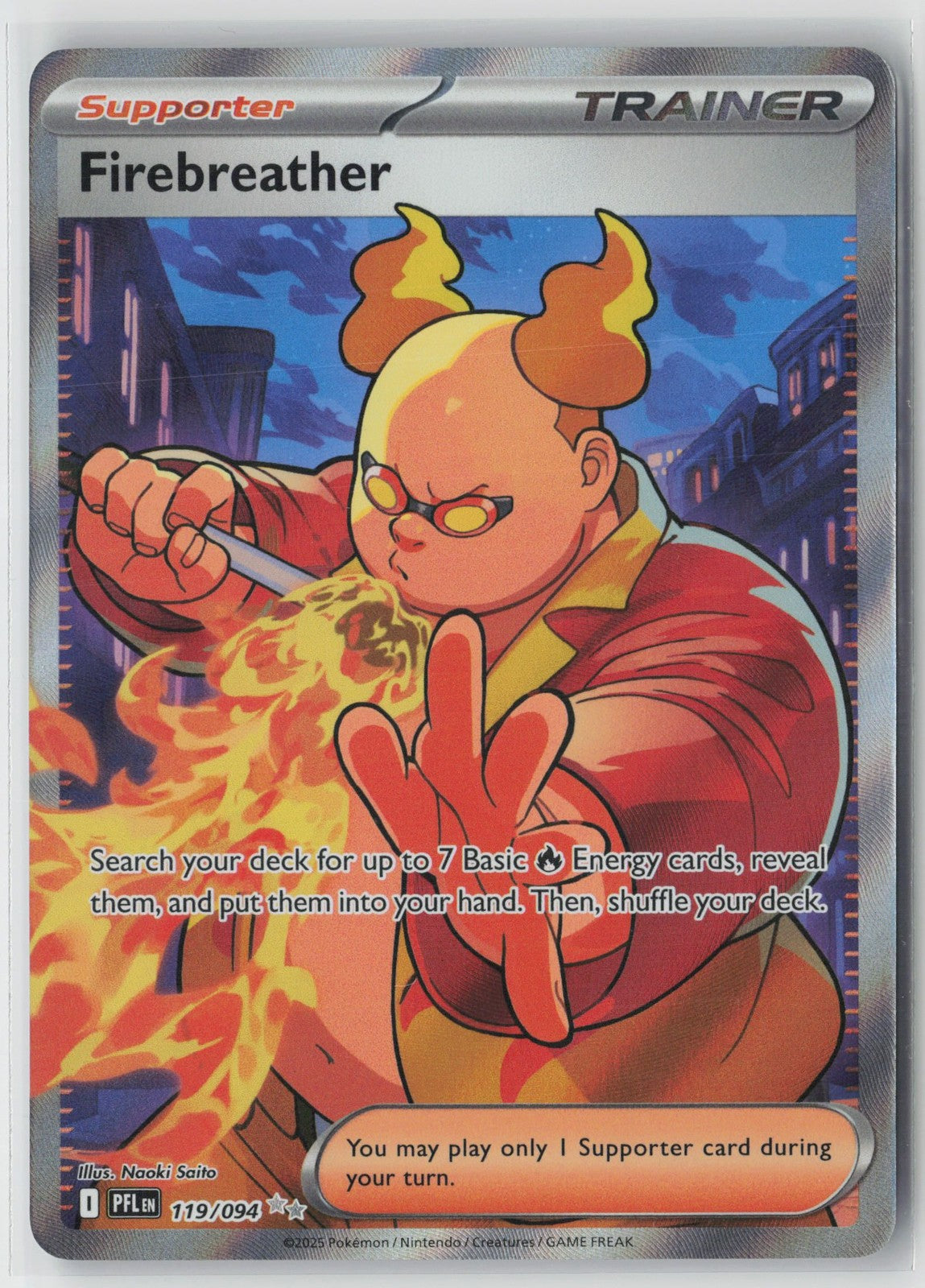 Firebreather 119/094 Ultra Rare Phantasmal Flames Pokemon NM