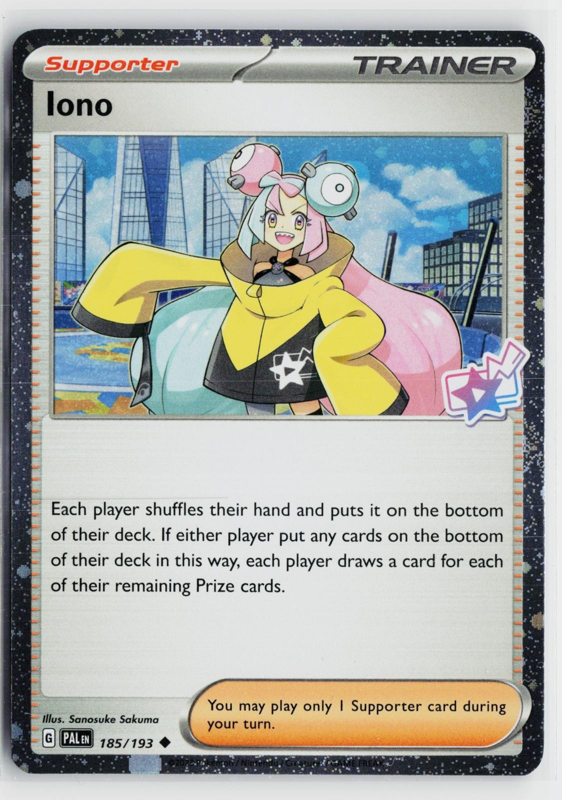 Iono (Cosmo Foil) 185/193 Miscellaneous Cards & Products NM Holo P Pokemon