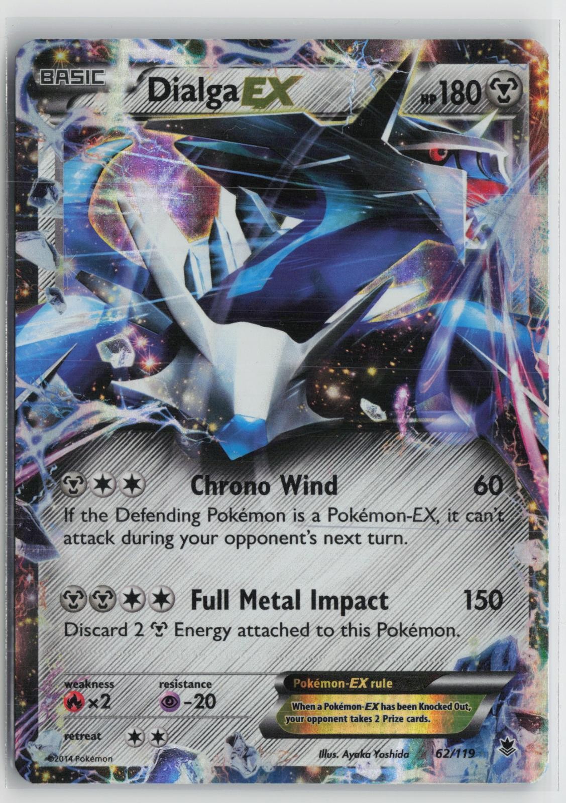 Dialga EX 62/119 Holo EX Rare Phantom Forces Pokemon NM