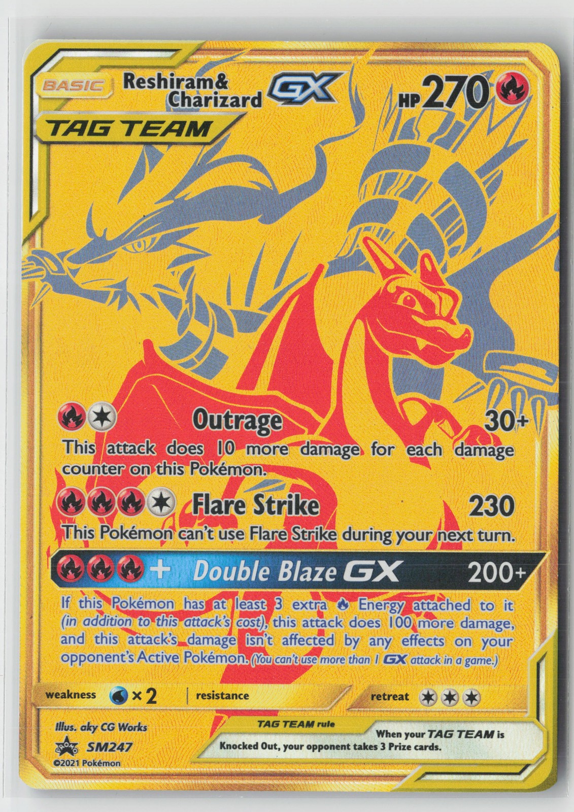 Reshiram & Charizard GX Promo SM Promos SM247 NM