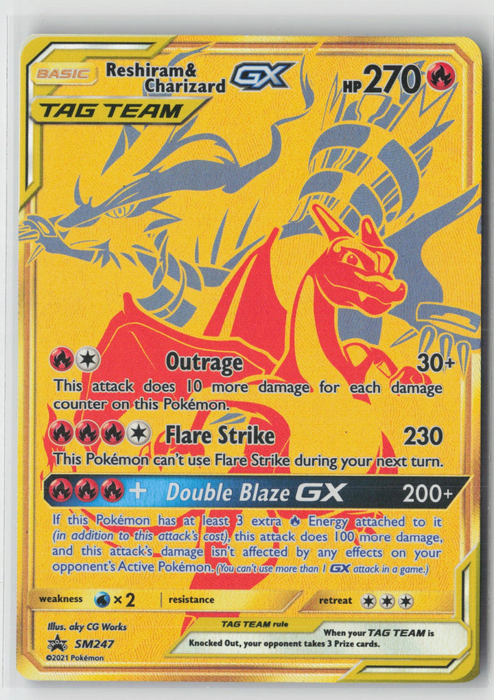 Reshiram & Charizard GX Promo SM Promos SM247 NM0