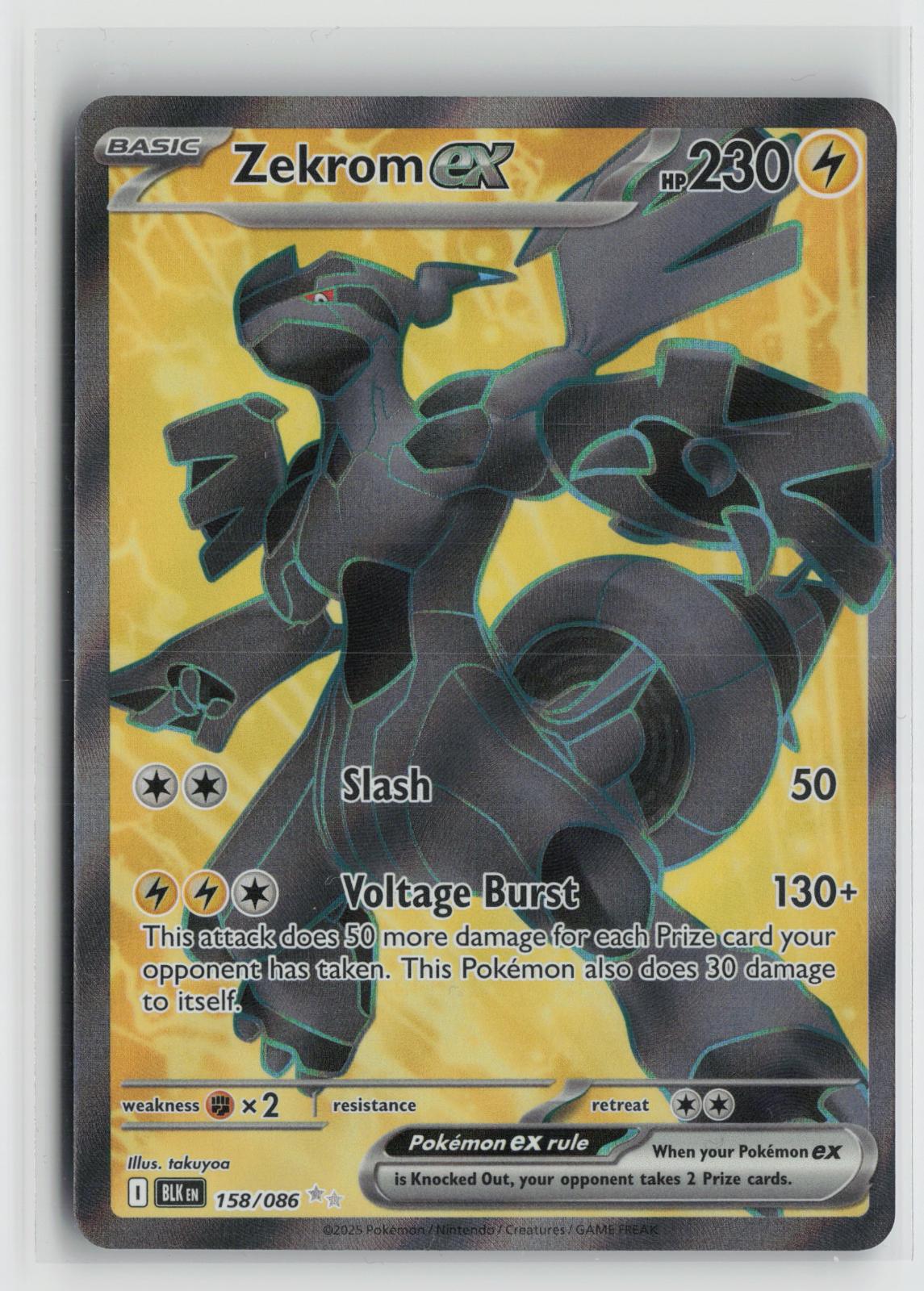 Zekrom ex 158/086 Holo Ultra Rare Black Bolt Pokemon NM