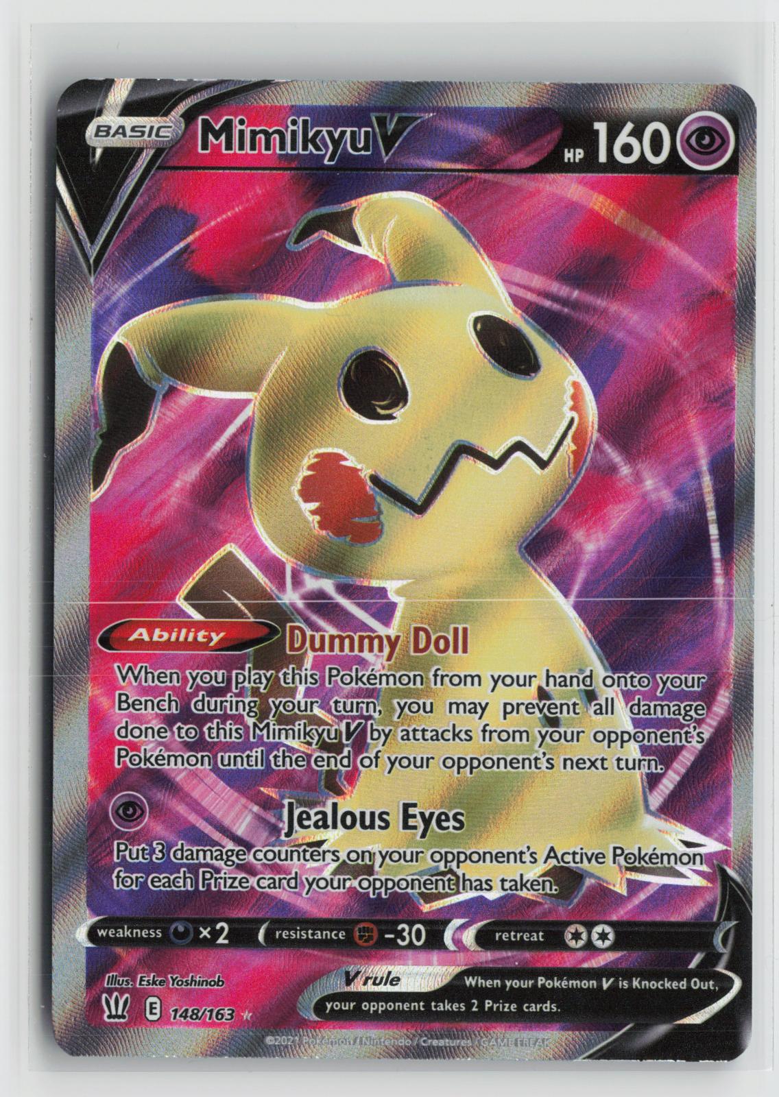Mimikyu V 148/163 Ultra Rare Battle Styles Pokemon Holo NM