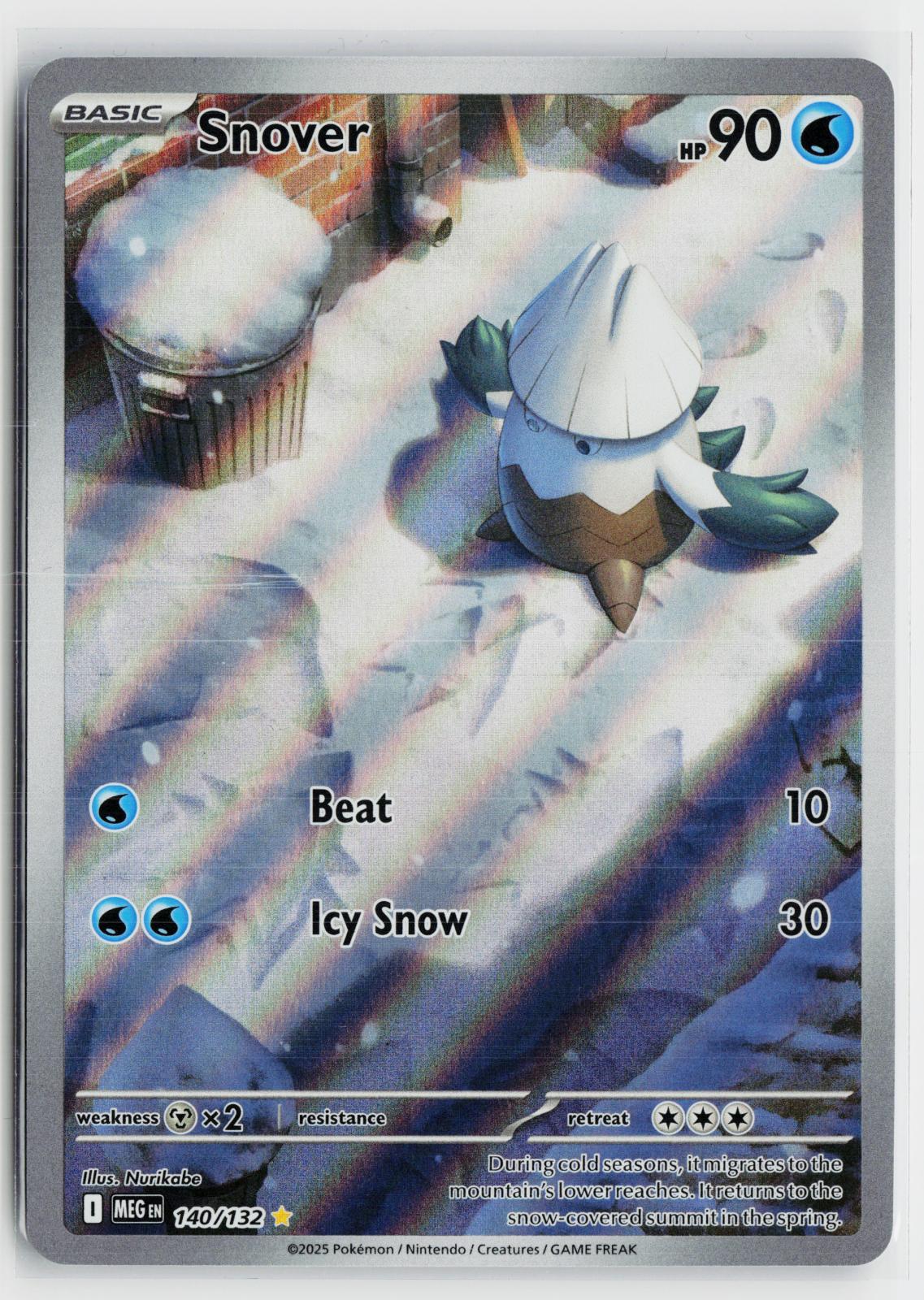 Snover 140/132 Mega Evolution NM IR Holo Pokemon