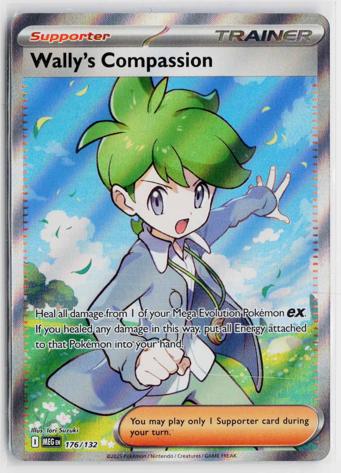 Wally's Compassion 176/132 Mega Evolution NM Ultra Rare Holo Pokemon