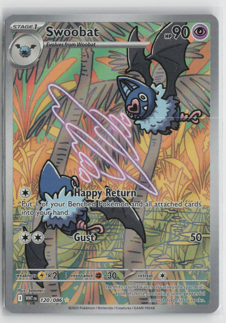Swoobat 120/086 Illustration Rare White Flare Pokemon Holo NM0