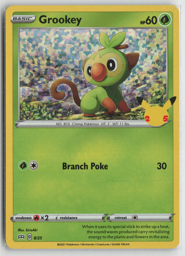 Grookey 008/025 Promo McDonald's 25th Anniversary Promos Pokemon NM0