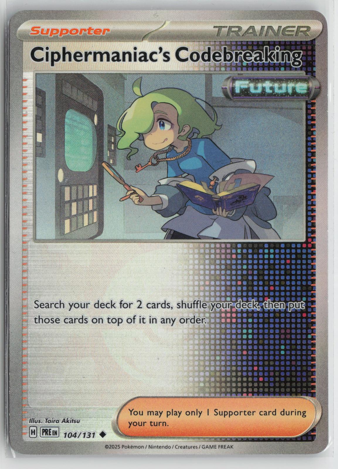 Ciphermaniac's Codebreaking 104/131 Uncommon Prismatic Evolutions Pokemon NM