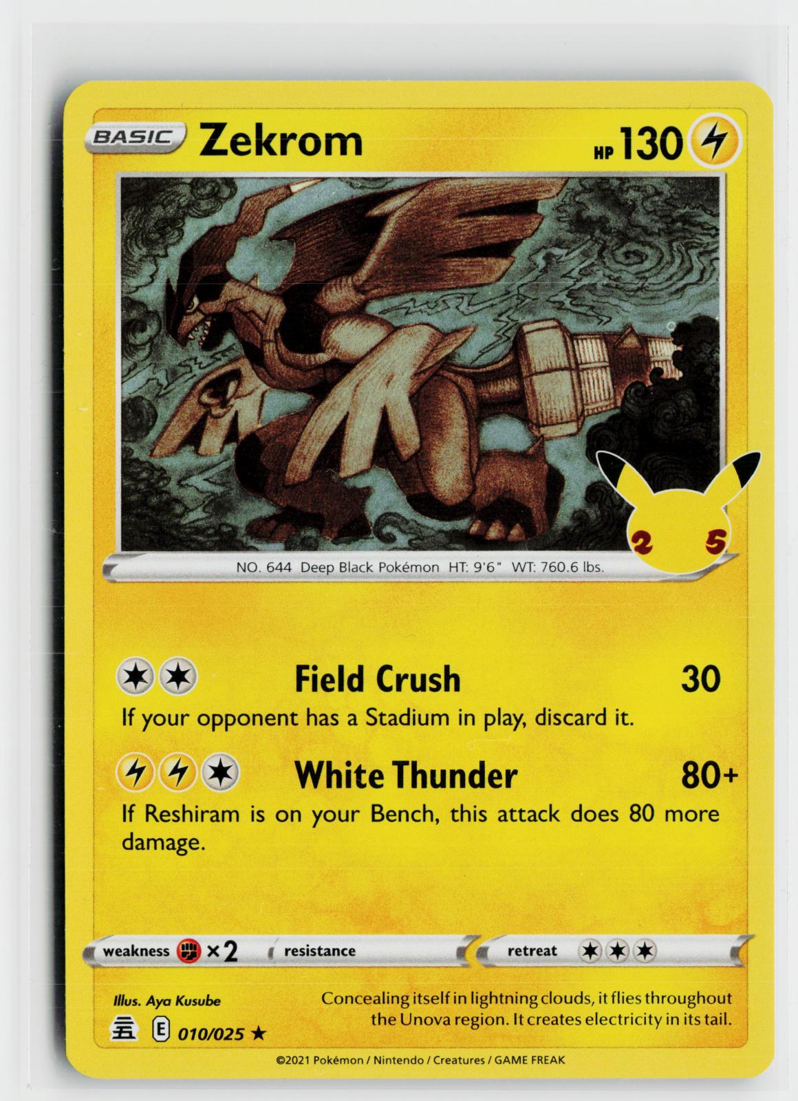 Zekrom 010/025 Celebrations NM R Holo Pokemon
