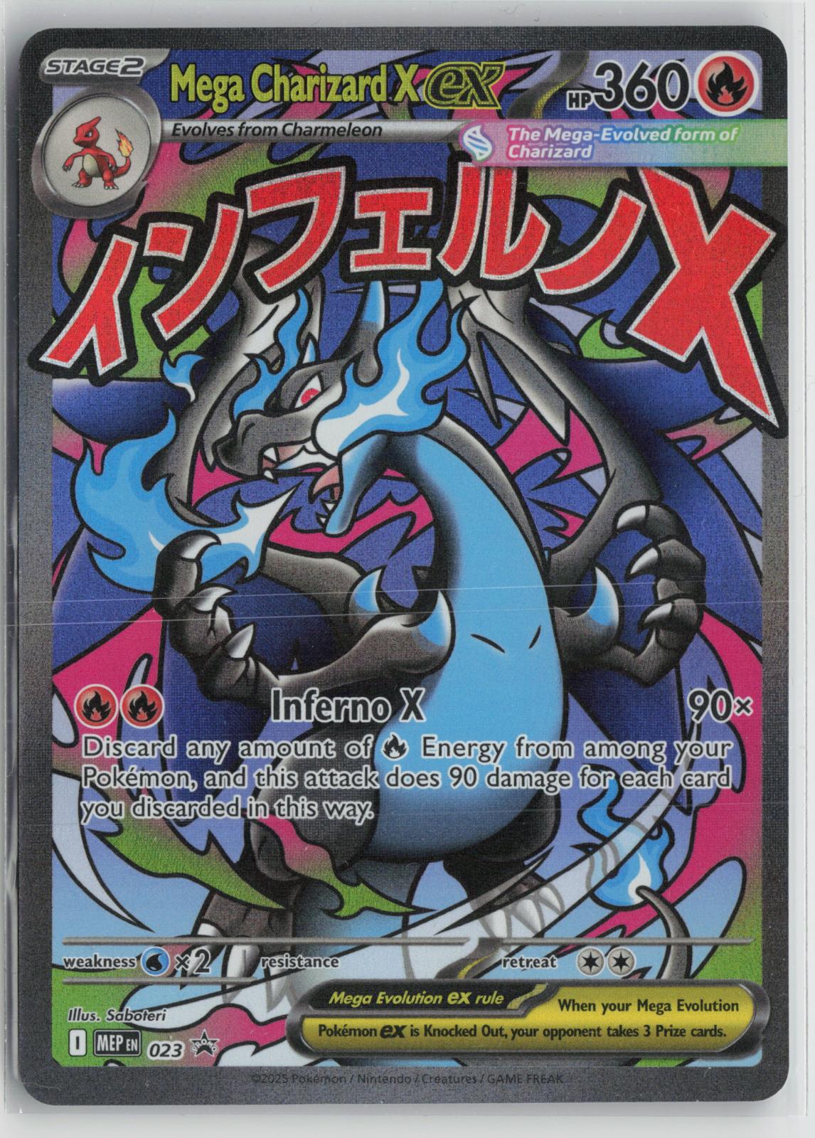 Mega Charizard X ex 023 Holo Promo ME: Mega Evolution Promo Pokemon NM