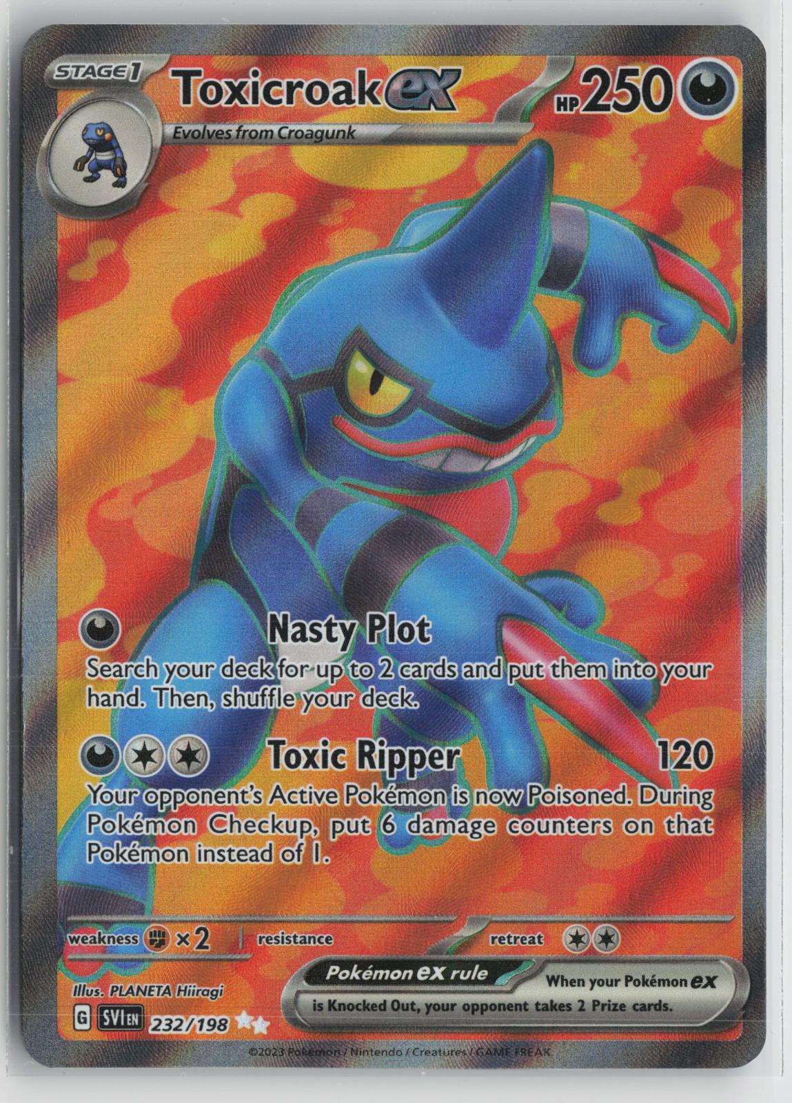 Toxicroak ex 232/198 Ultra Rare Scarlet & Violet Pokemon NM