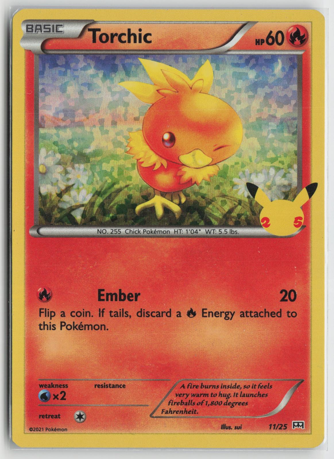 Torchic 011/025 Promo McDonald's 25th Anniversary Promos Pokemon NM