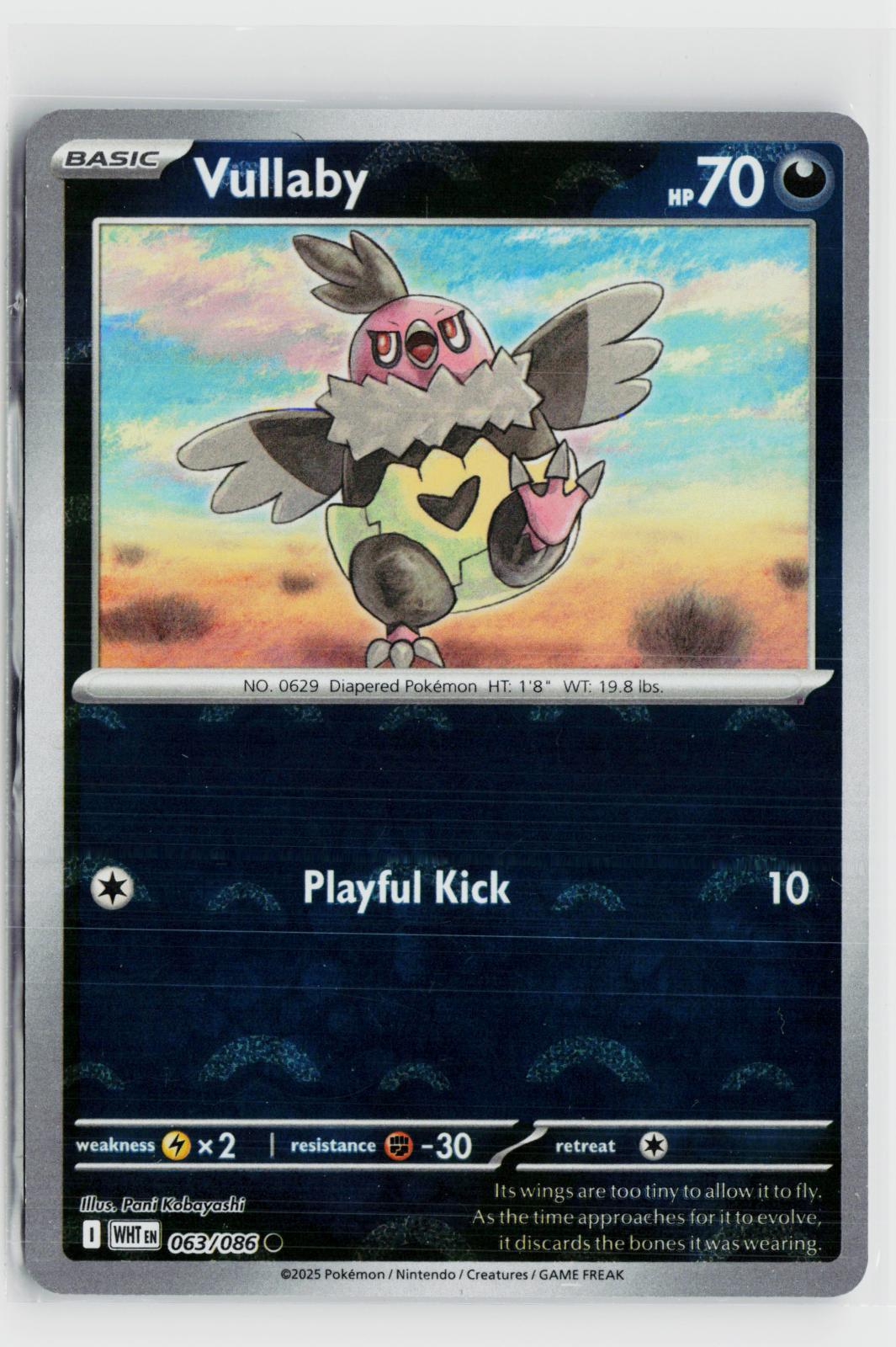 Vullaby 063/086 White Flare NM C Pokemon