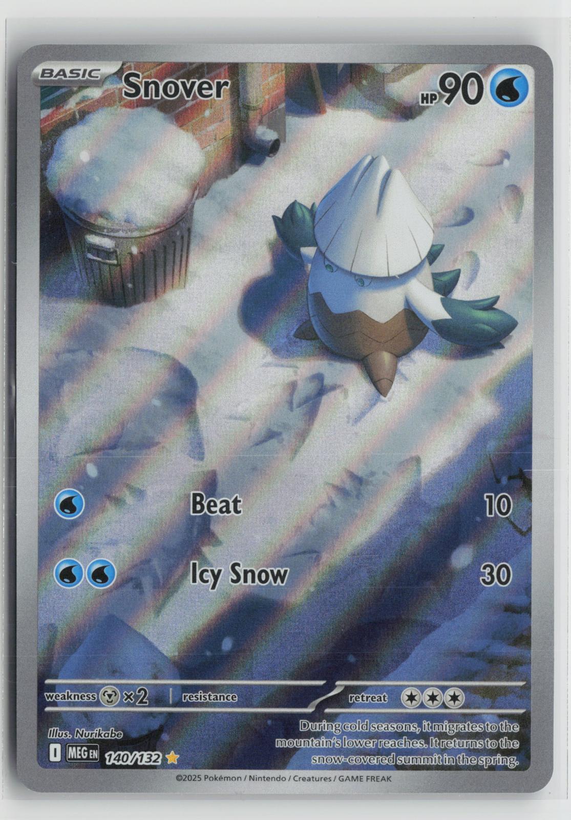 Snover 140/132 Mega Evolution NM Illustration Rare Holo Pokemon
