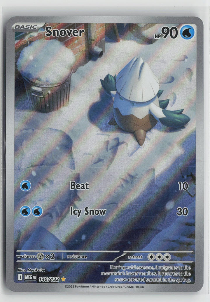 Snover 140/132 Mega Evolution NM Illustration Rare Holo Pokemon0