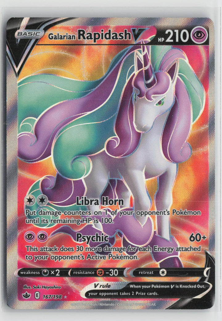 Galarian Rapidash V 167/198 Chilling Reign NM Ultra Rare Holo Pokemon0