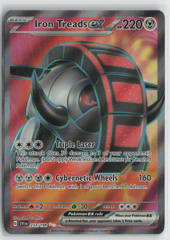 Iron Treads ex 233/198 Ultra Rare Scarlet & Violet Pokemon Holo NM0