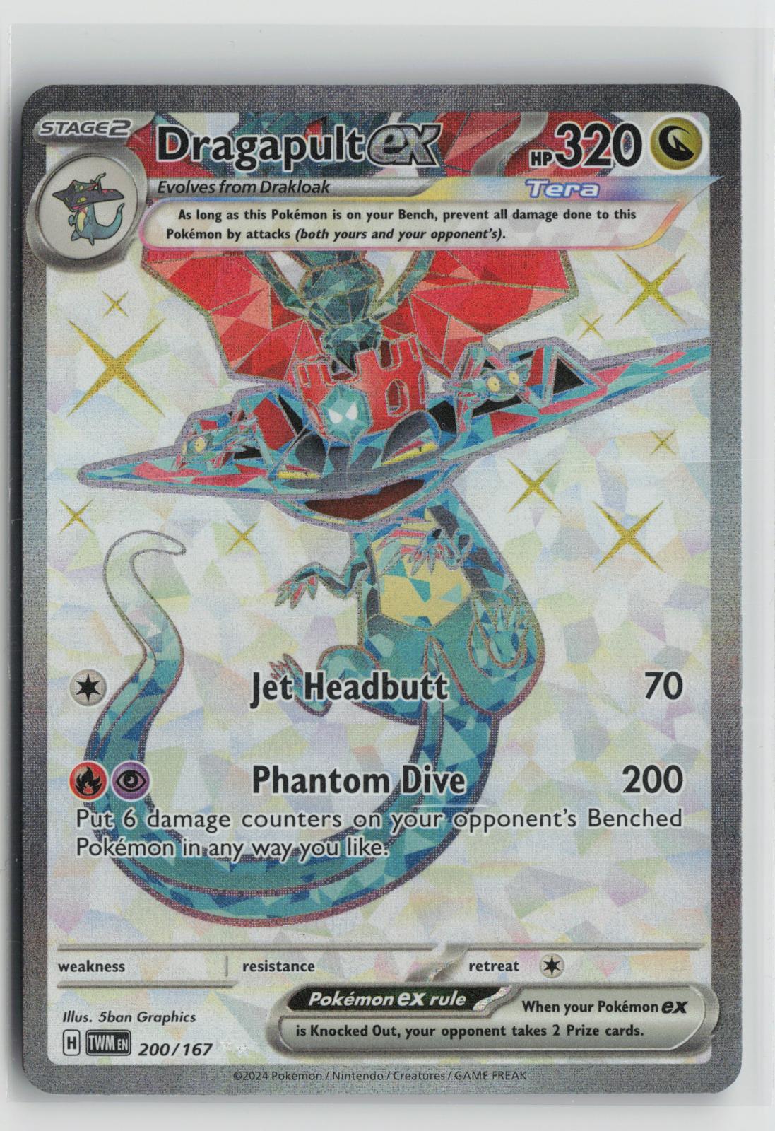 Dragapult ex 200/167 Ultra Rare Twilight Masquerade Pokemon Holo NM
