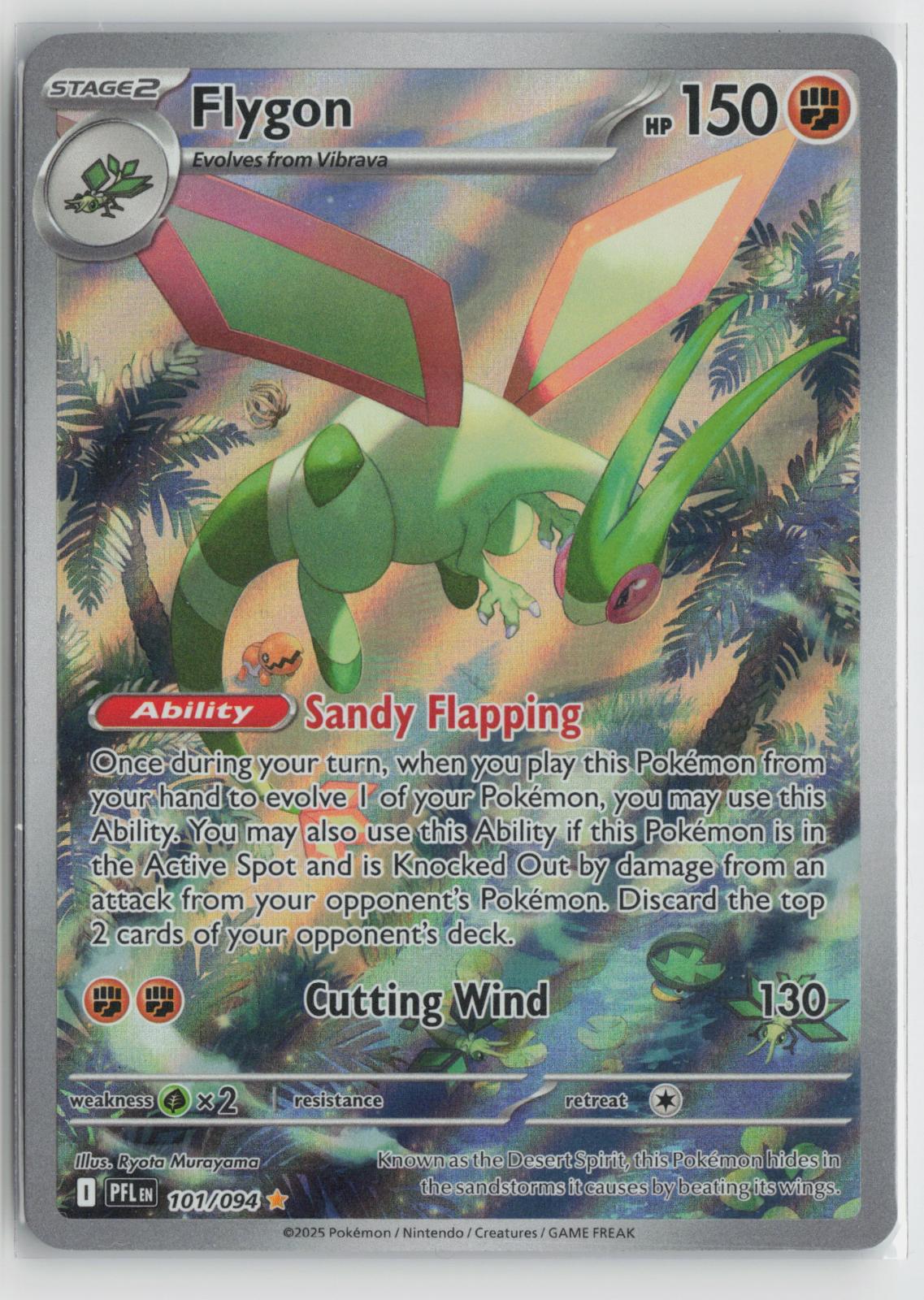 Flygon 101/094 Phantasmal Flames NM Illustration Rare Holo Pokemon