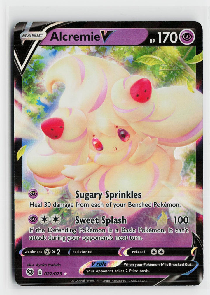 Alcremie V 022/073 Champion's Path NM Holo V Rare Pokemon0