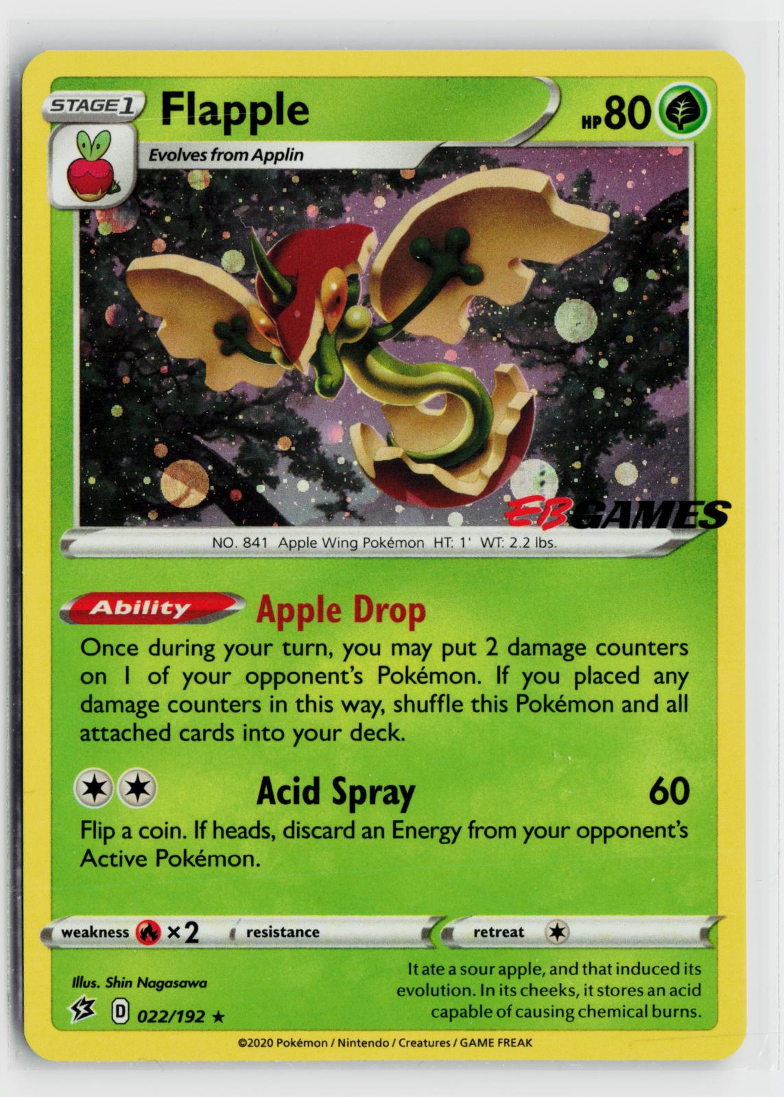 Flapple (EB Games Exclusive) 022/192 NM Holo Pokemon