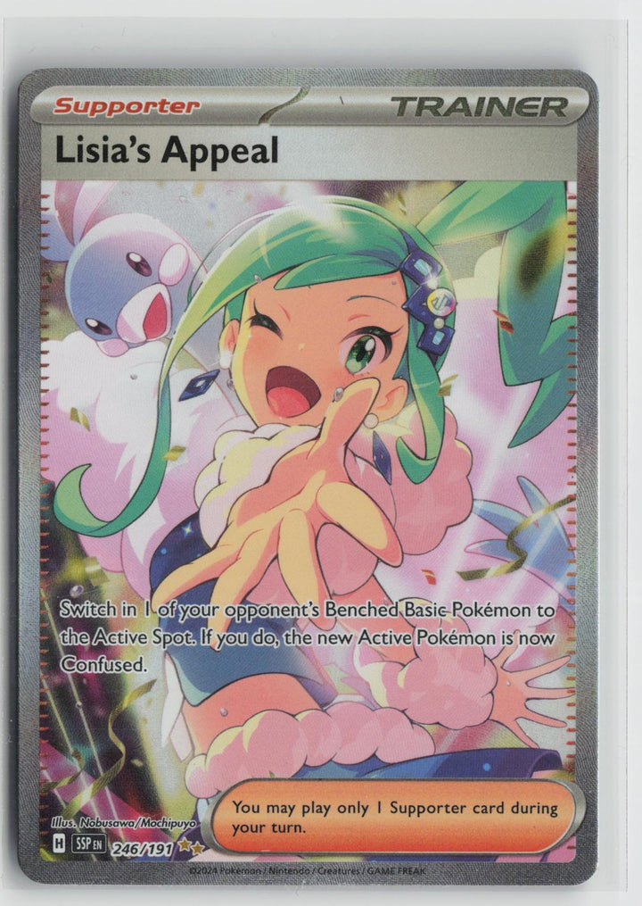 Lisia's Appeal 246/191 Surging Sparks NM Special Illustration Rare Holo Pokemon0