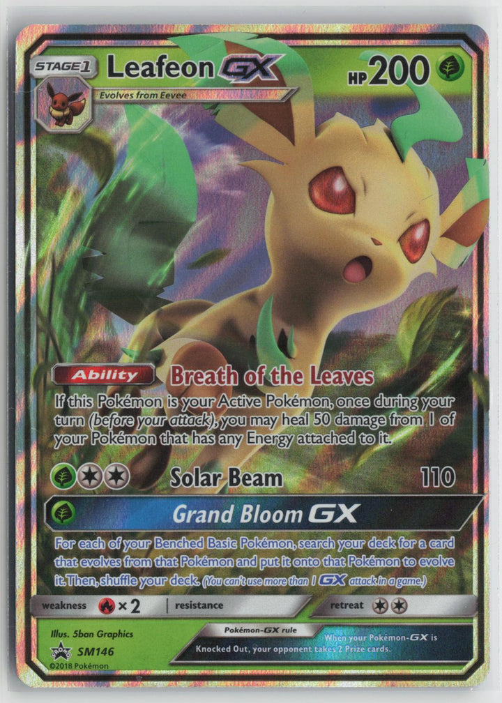 Leafeon GX - SM146 Holo Promo Sun & Moon Promo Pokemon NM0