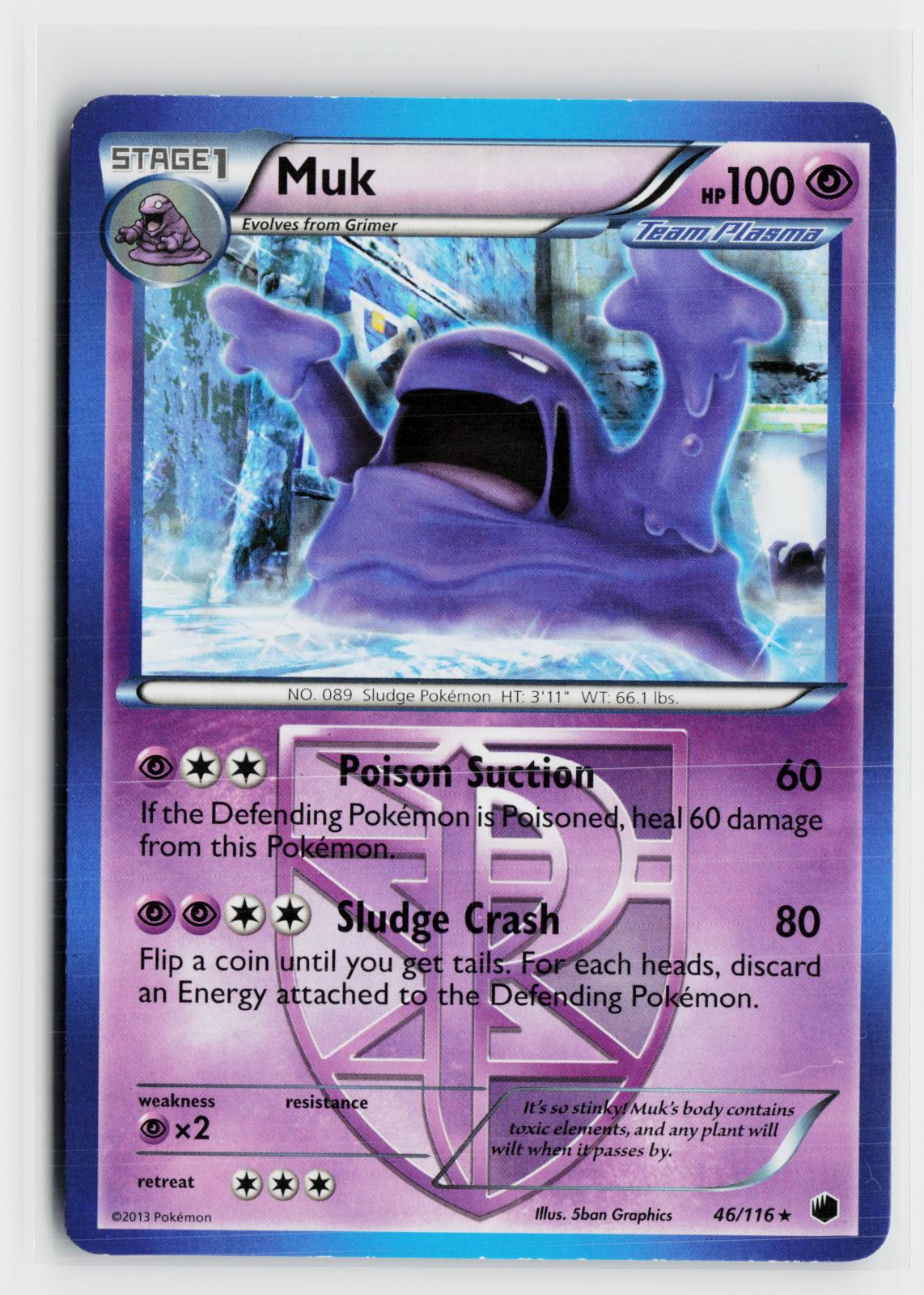 Muk 46/116 Plasma Freeze NM R Pokemon