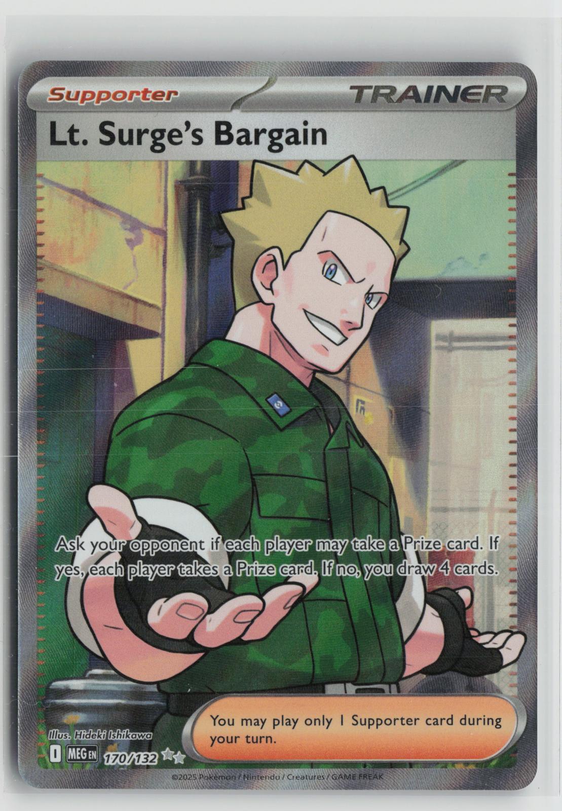 Lt. Surge's Bargain 170/132 Mega Evolution NM Ultra Rare Holo Pokemon