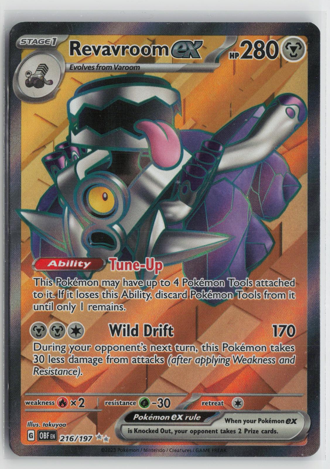 Revavroom ex 216/197 Ultra Rare Obsidian Flames Pokemon Holo NM