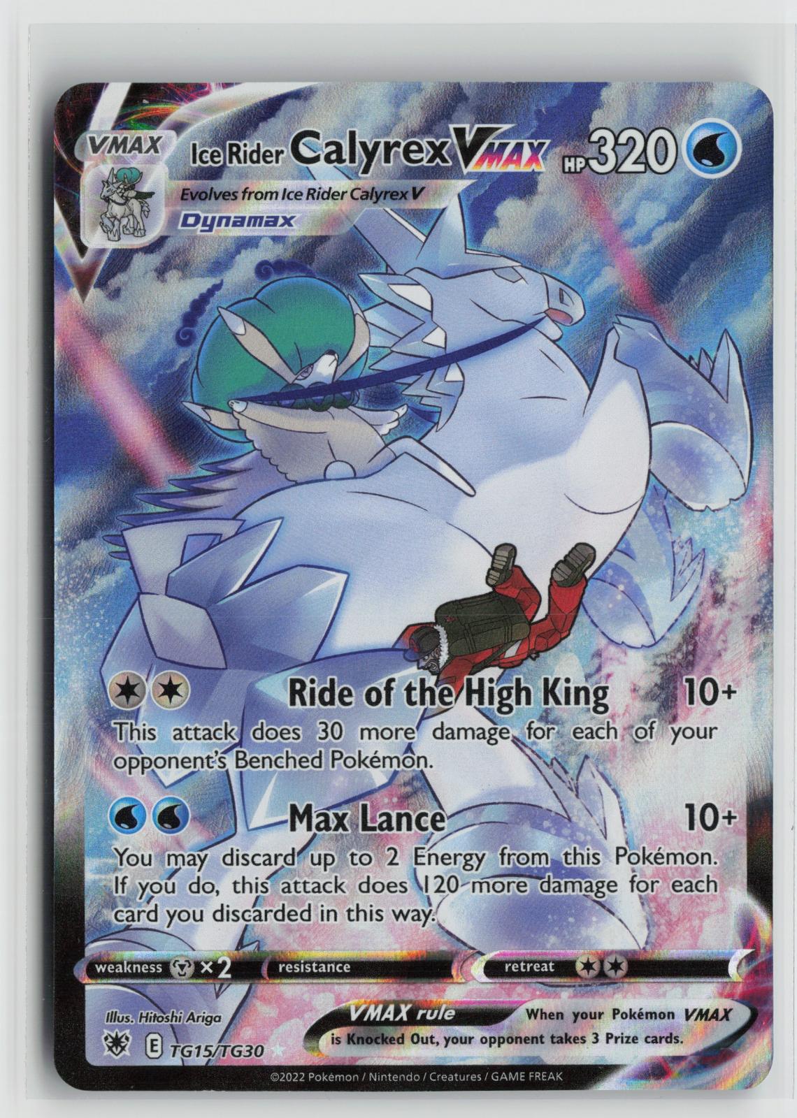 Ice Rider Calyrex VMAX TG15/TG30 Holo Astral Radiance Trainer Gallery Pokemon NM