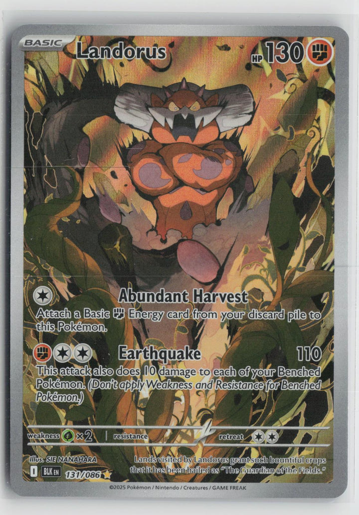 Landorus 131/086 Black Bolt NM Holo Illustration Rare Pokemon0