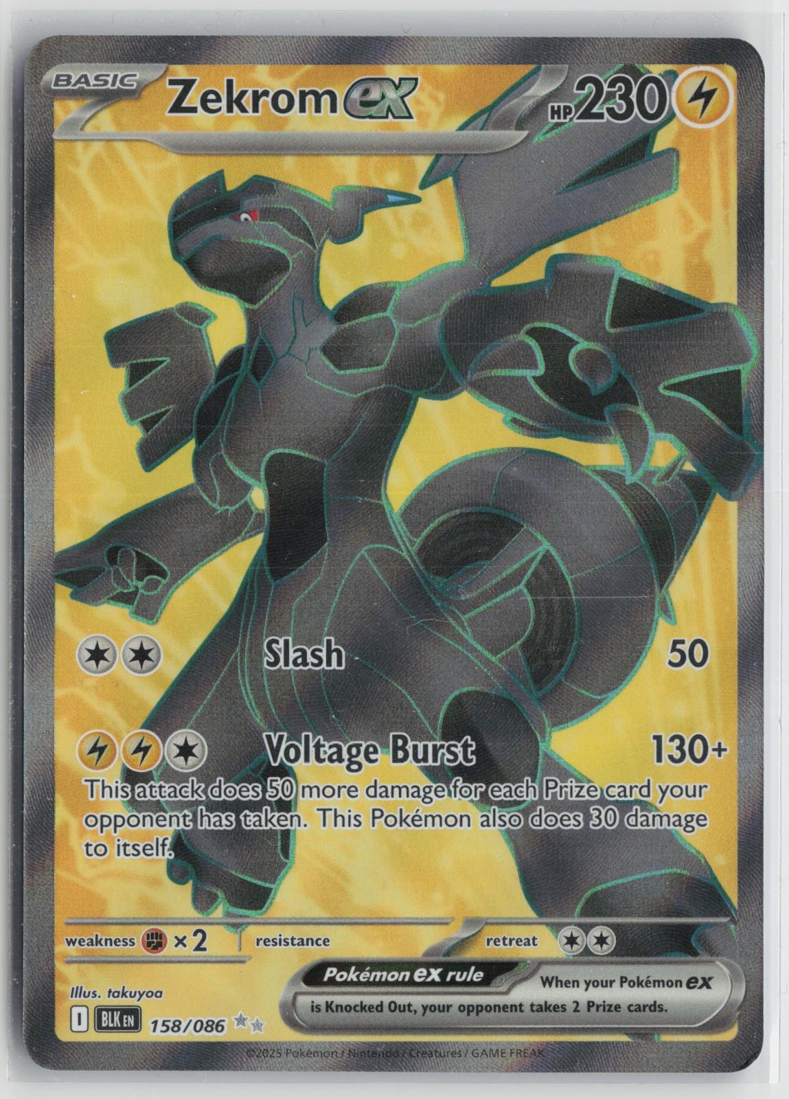 Zekrom ex 158/086 Black Bolt NM Holo Ultra Rare Pokemon